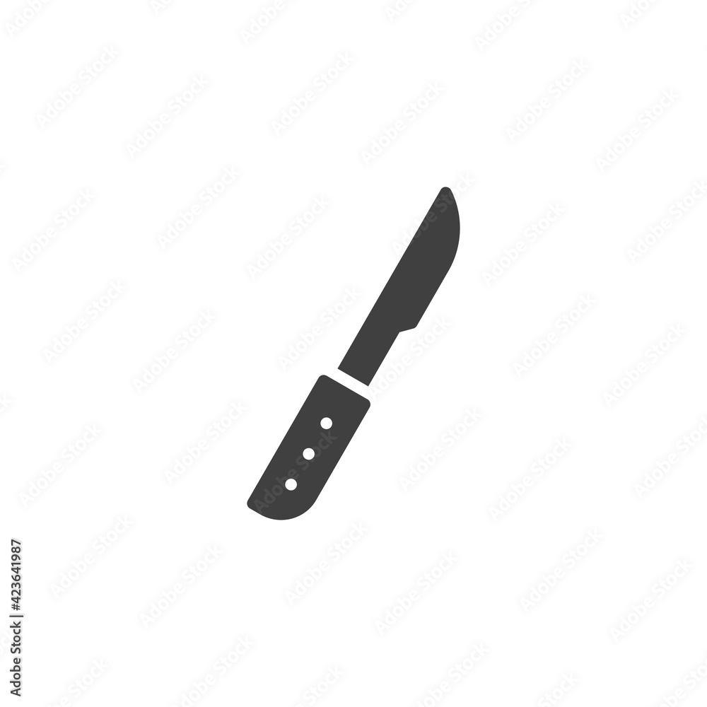 BBQ knife vector icon BBQ knife vector icon