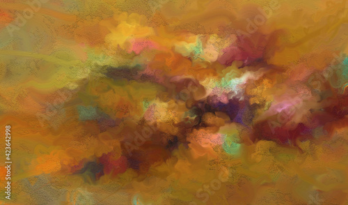 Abstract cloud on the sky colorful, Painting on canvas texture background.