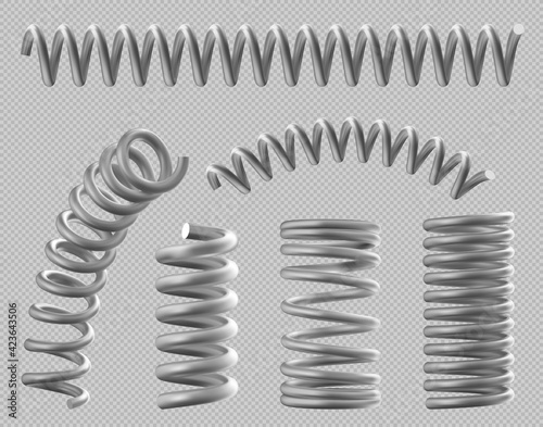 Metal springs, realistic coils for bed or car set