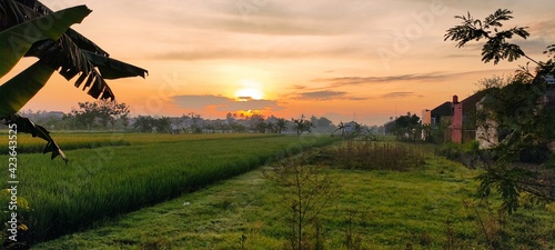 sunrise in the city of Yogyakarta