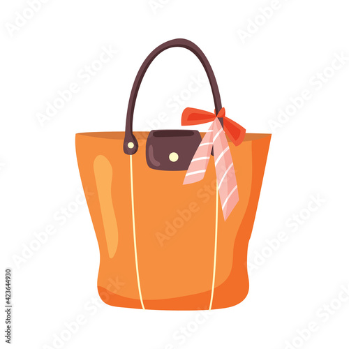 Vector women orange shoulder bag