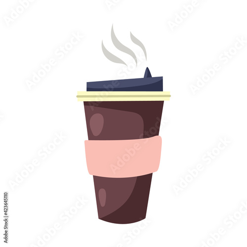 Vector cup of takeout coffee
