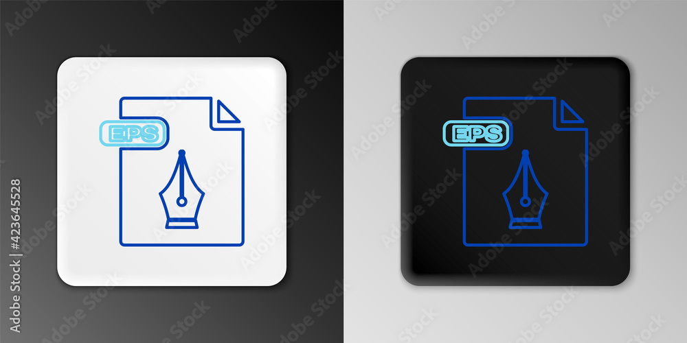 Line EPS file document. Download eps button icon isolated on grey background. EPS file symbol. Colorful outline concept. Vector Line EPS file document. Download eps button icon isolated on grey background. EPS file symbol. Colorful outline concept. Vector