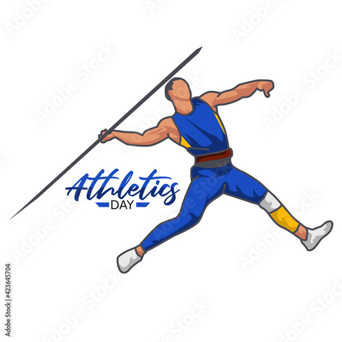 vector graphic of world athletics day good for world athletics day celebration. flat design. flyer design.flat illustration.