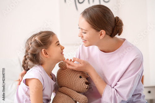 Happy woman and her little ...