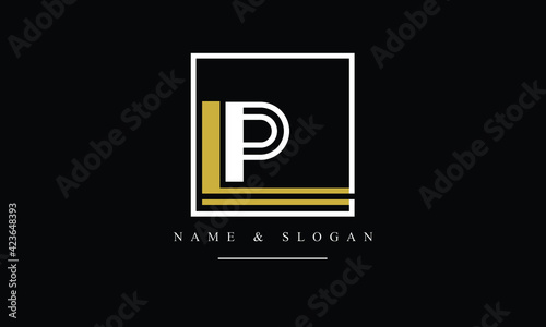 PL, LP, P, L abstract letters logo monogram
