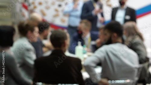 Wallpaper Mural Meeting of business people at one table. Torontodigital.ca