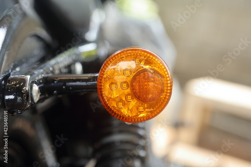 Round motorcycle turn signal lights