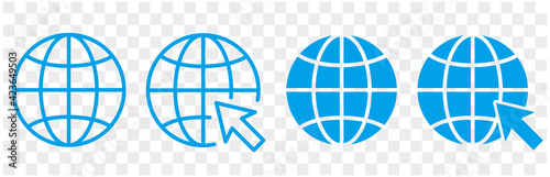 Web icon set. go to web icon. web click icon