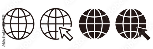Web icon set. go to web icon. web click icon