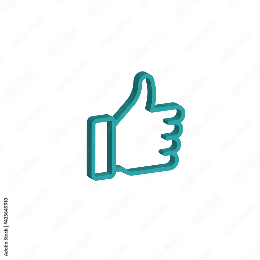 3d like thumb up symbol, social network sign, approve. Stock Vector illustration isolated on white background. 3d like thumb up symbol, social network sign, approve. Stock Vector illustration isolated on white background.
