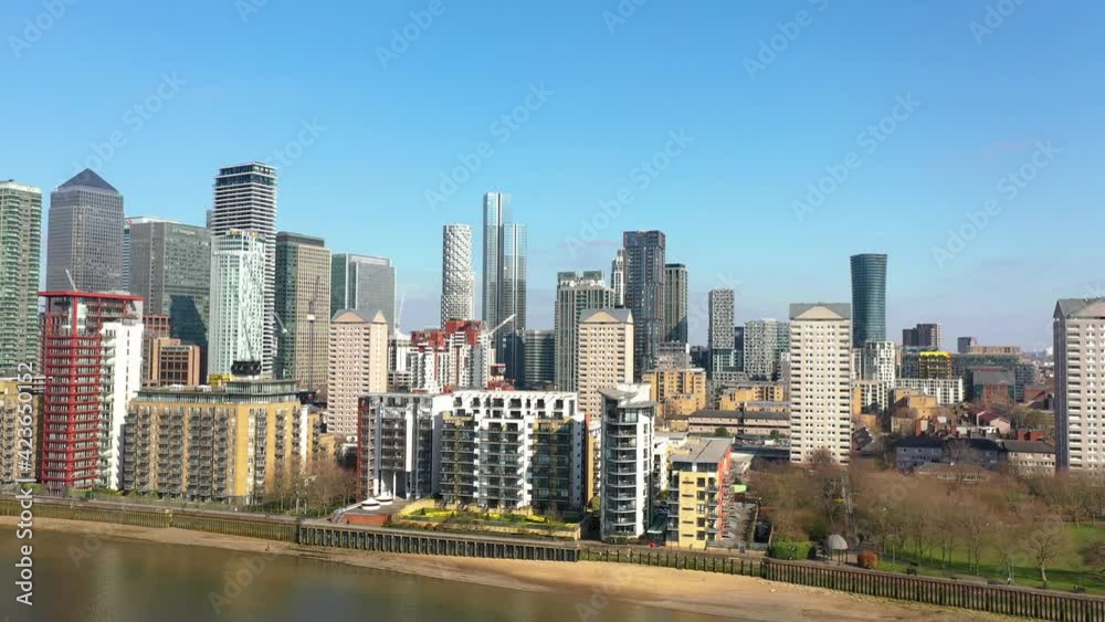 INTERESTING CITY VIEW WITH TALL BUILDINGS, EUROPE, AERIAL. INTERESTING CITY VIEW WITH TALL BUILDINGS, EUROPE, AERIAL.