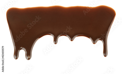 Melted chocolate dripping pattern