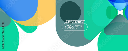 Modern geometric round shapes and dynamic lines  abstract background. Vector illustration for placards  brochures  posters and banners