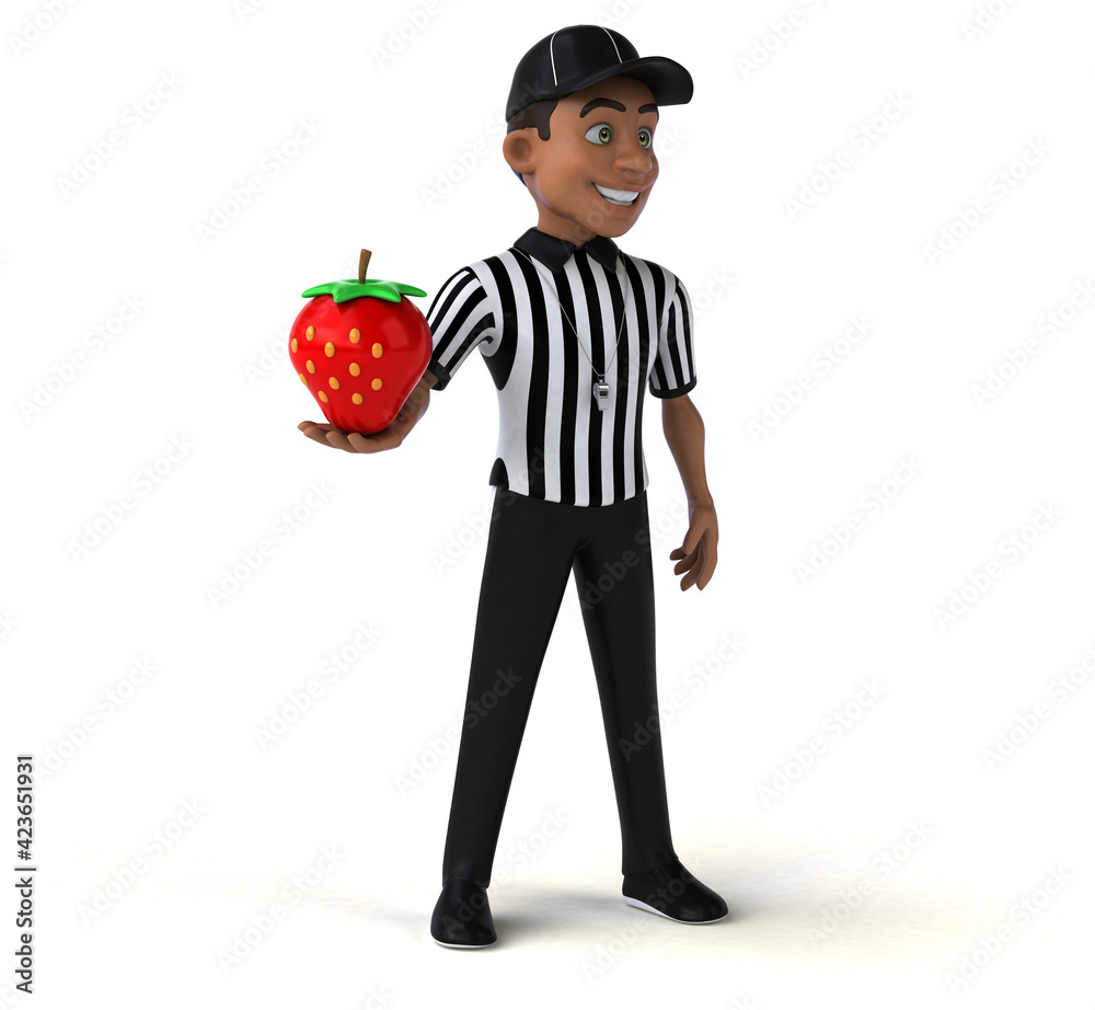 Fun 3D Illustration of an american Referee Fun 3D Illustration of an american Referee
