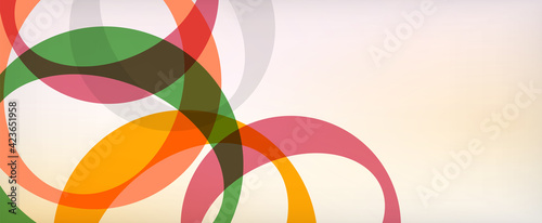 Ring geometric shapes, o letter repetition wallpaper. Abstract background for business or technology presentations, internet posters or web brochure covers