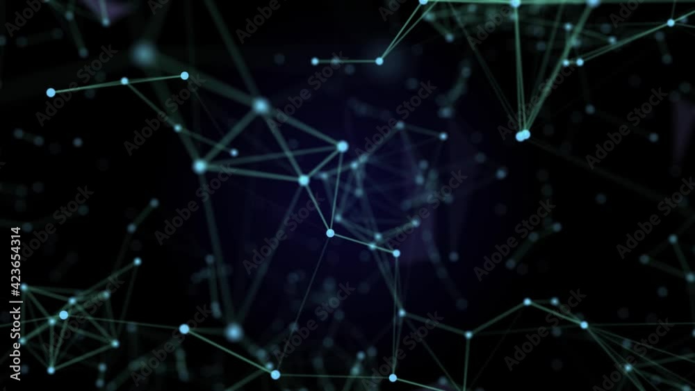 4K digital connection abstract animation dots and lines on blue background. 5G network connection structure technology background. 4K digital connection abstract animation dots and lines on blue background. 5G network connection structure technology background.
