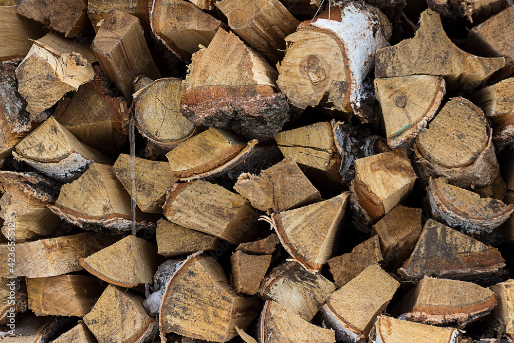 Wooden background. Firewood for the winter, stacks, wood texture. Fuel. Preparation of firewood for the winter. Stacks of chopped wood. Pile of dry chopped firewood background Wooden background. Firewood for the winter, stacks, wood texture. Fuel. Preparation of firewood for the winter. Stacks of chopped wood. Pile of dry chopped firewood background