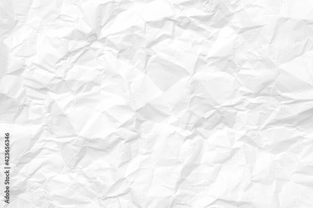Naklejka premium White crumpled paper texture background.