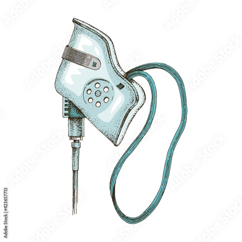 Oxygen mask on white background.