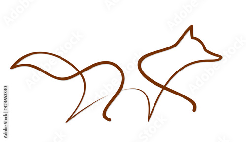 The one line stylized fox symbol.
