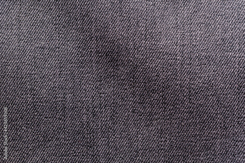 Black fabric cloth polyester texture and textile background.