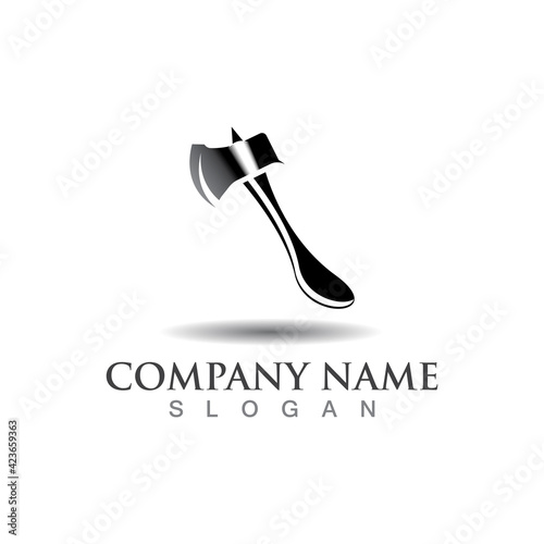 Axe logo icon design template elements, equipment symbol vector template sign