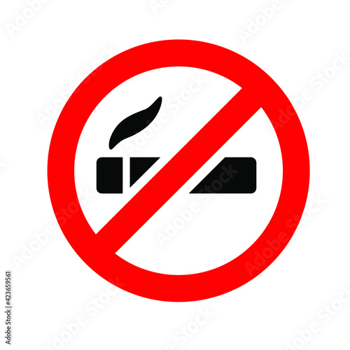 No smoking icon vector set. Not smoking illustration sign collection. harm sign or symbol.
