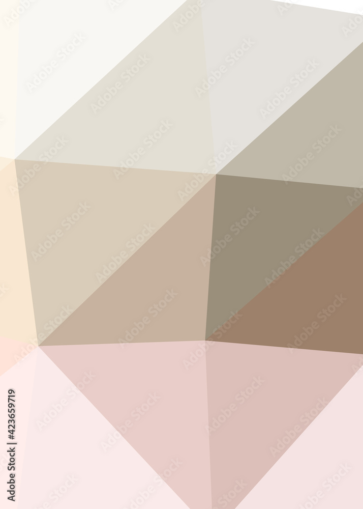 Abstract color Low-Polygones Generative Art background illustration