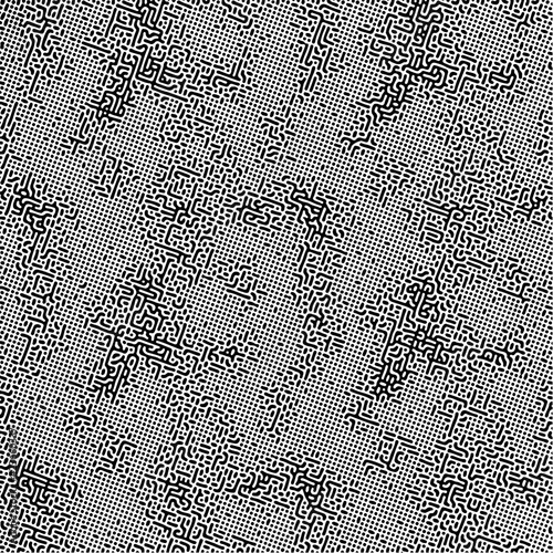 Cyclic Symmetric Multiscale Turing Pattern. Monochrome texture