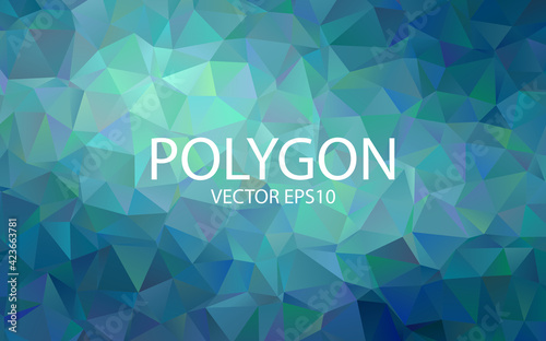 Polygon Abstract Backgrounds. Blue Color Vector Banner. Vector eps10.