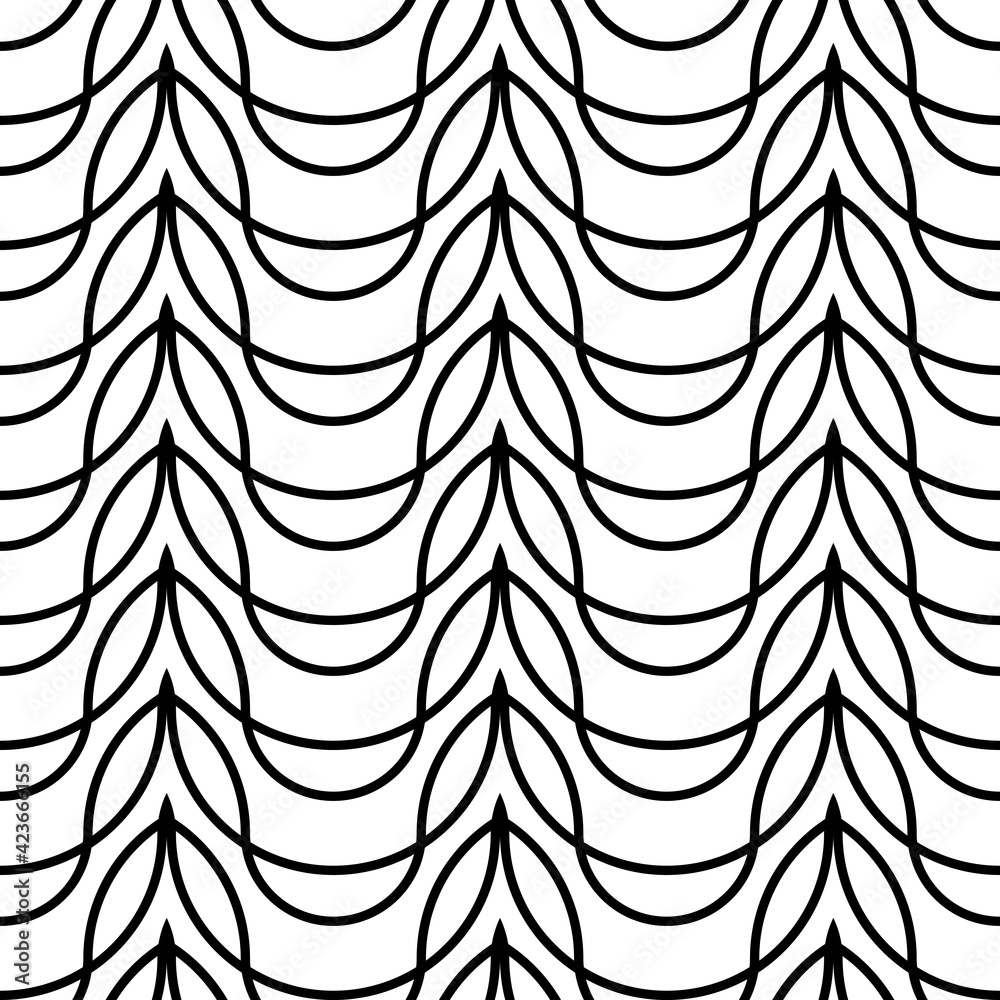 Design seamless monochrome zigzag pattern Design seamless monochrome zigzag pattern