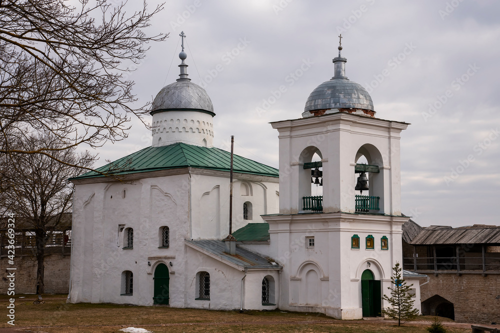 St. Nicholas Cathedral in Izborsk fortress, Russia