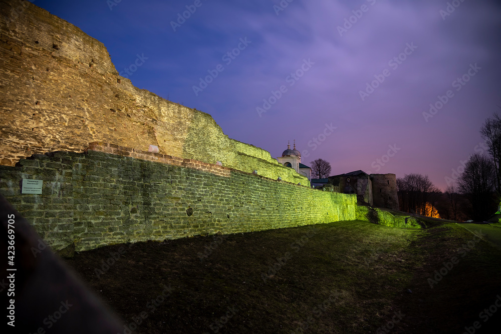 The Ancient fortress of Izborsk. The City Of Izborsk. Russia. 