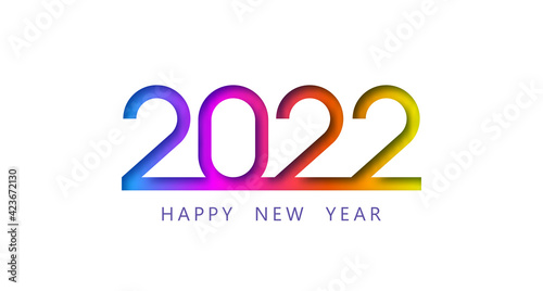 Happy new year. Holiday background. 2022. Happy new year. 2022 new year. Happy new year design. Colorful holiday background for calendar or web banner. 2022 celebration. Light 2022
