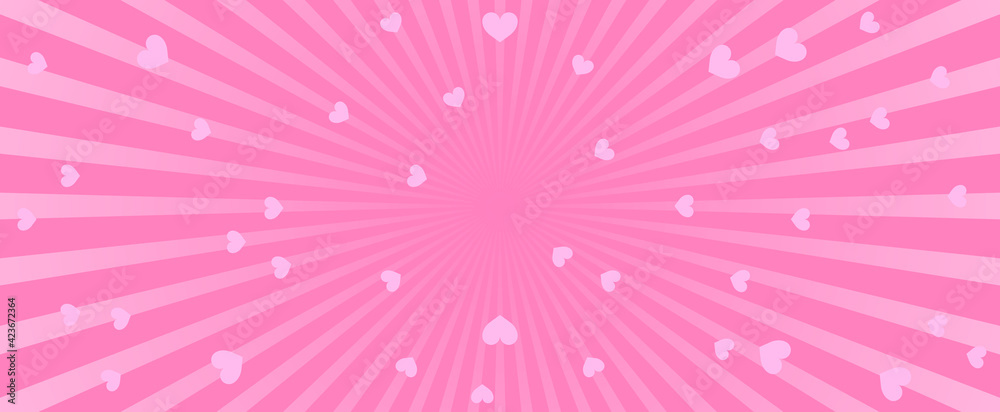 Fotografie Abstract pink background with hearts