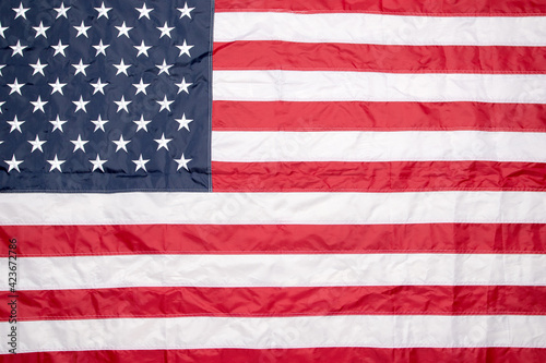 Fabric flag of United States of America background