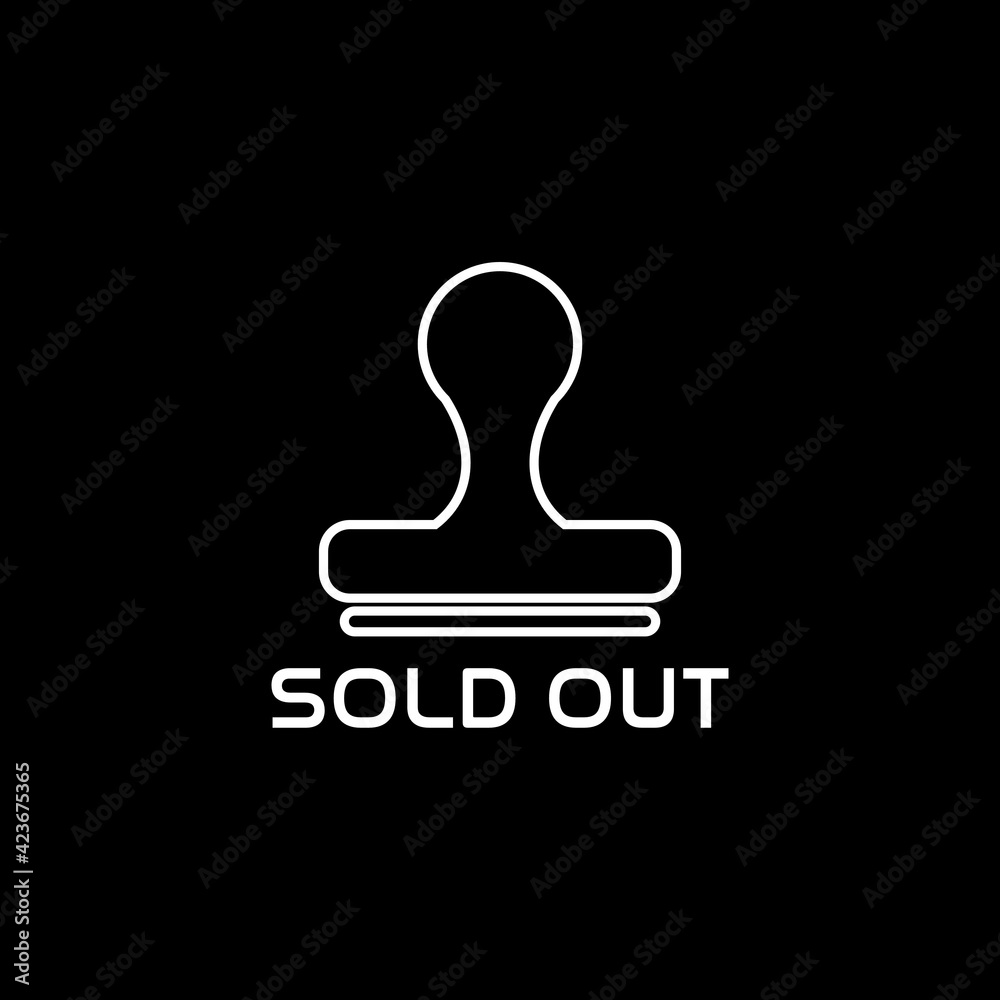Sold out stamp isolated on dark background Sold out stamp isolated on dark background