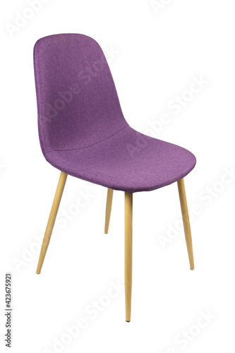 modern stylish purple chair isolated on white
