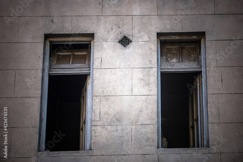 old window in a wall