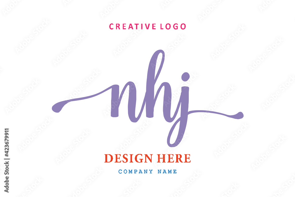 NHJ lettering logo is simple, easy to understand and authoritative NHJ lettering logo is simple, easy to understand and authoritative