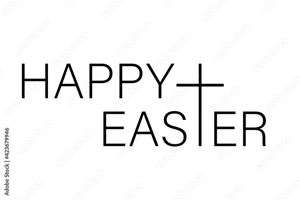 Happy Easter isolated on white background. Vector illustration. Happy Easter isolated on white background. Vector illustration.