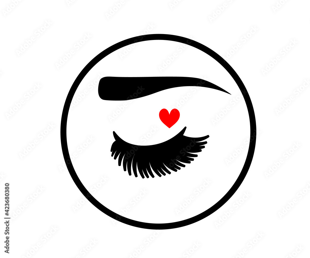 Female eyes on a white background. Eyebrows and eyelashes. Symbol. Vector illustration. Female eyes on a white background. Eyebrows and eyelashes. Symbol. Vector illustration.