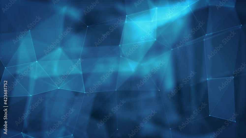 Abstract Plexus Geometrical Background Loop/ 4k animation of an abstract technology background with moving lines and dots for network digital data concept and communication seamless looping