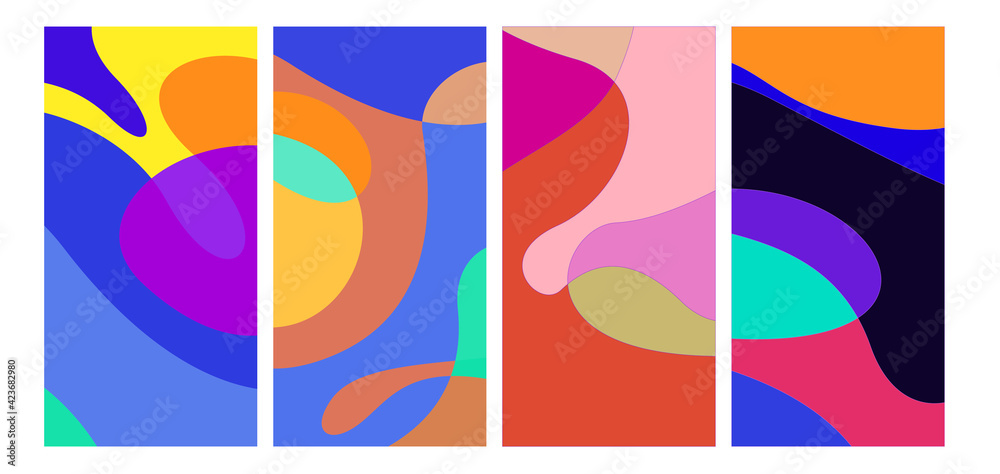 Vector colorful liquid abstract background pattern