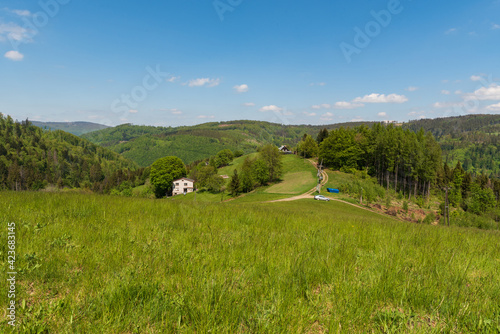 Filipka in springtime Slezske Beskydy mountains in Czech republic