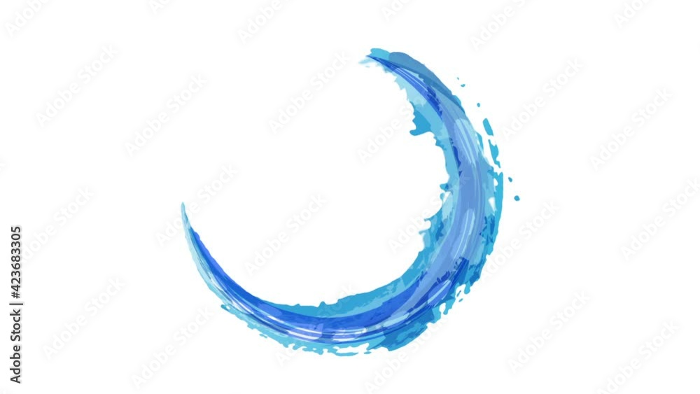 peinture bleu animation