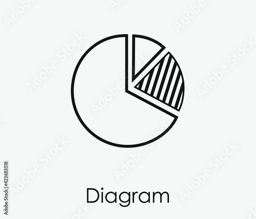 Diagram vector icon. Editable stroke. Linear style sign for use on web design and mobile apps, logo. Symbol illustration. Pixel vector graphics - Vector