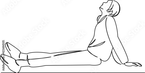 the girl is resting