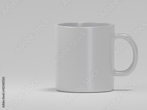 white cup isolated on white background